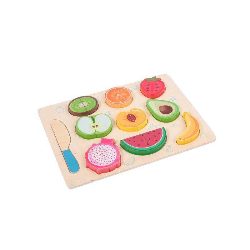 Puzzle fruits à découper Montessori