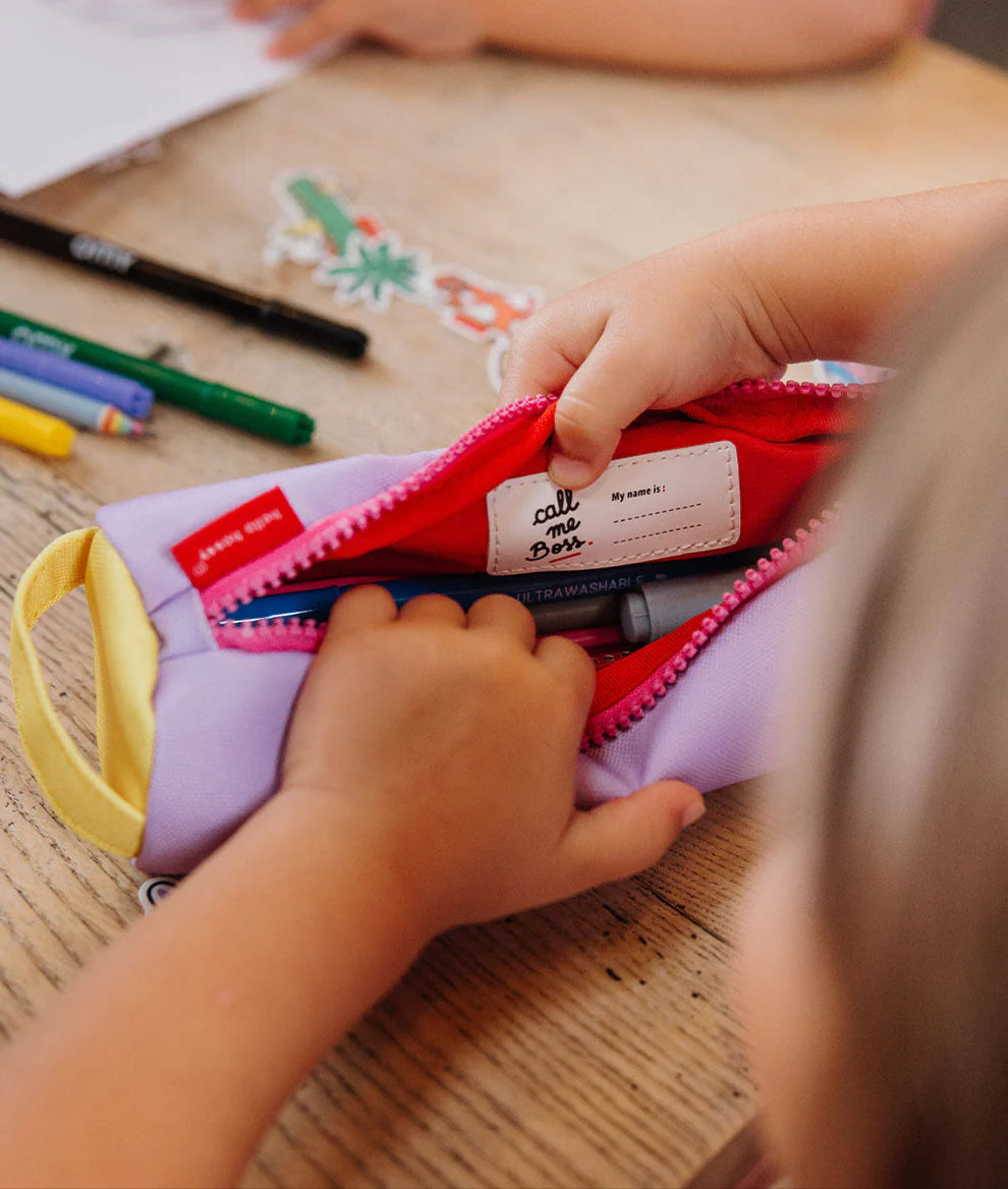 Trousse scolaire mini mauve