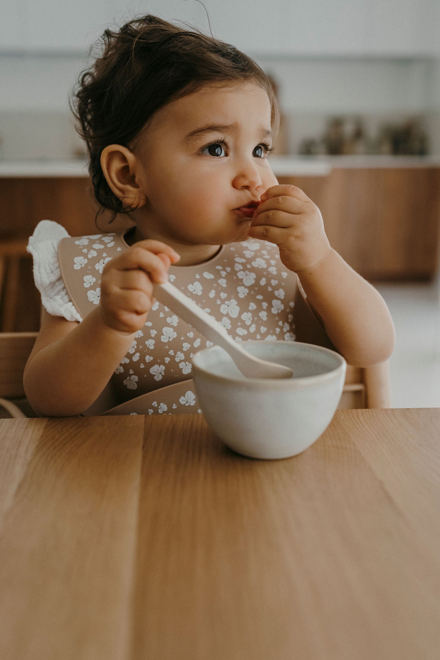 Bavoir en silicone - Flowers