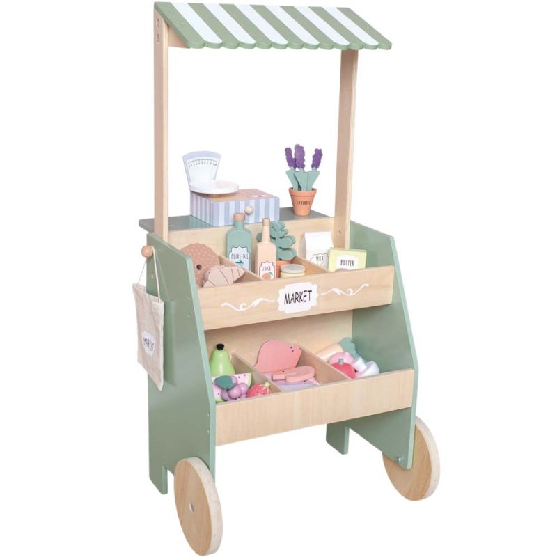 Stand de marché en bois