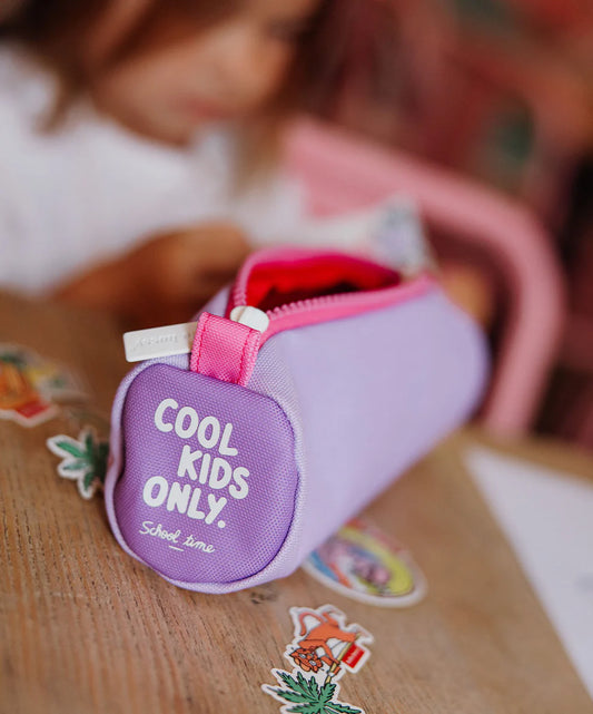 Trousse scolaire mini mauve