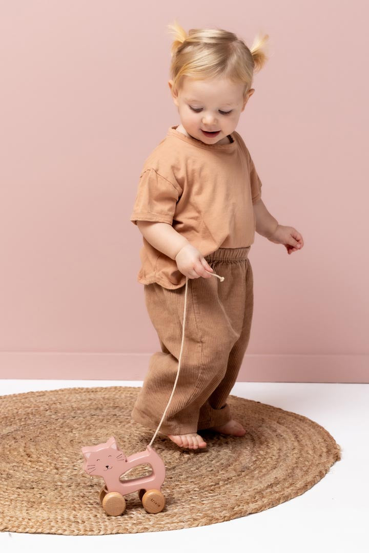 Jouet à tirer en bois - Mrs Cat