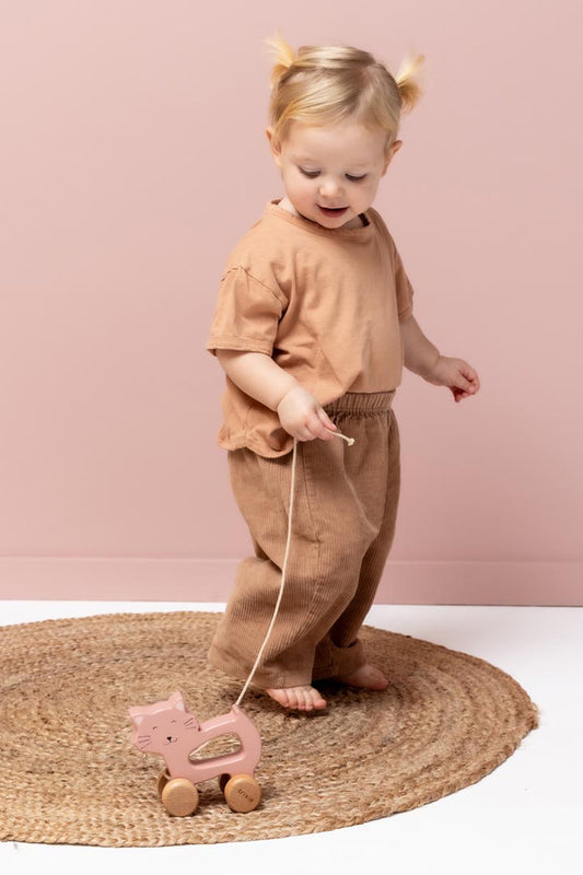 Jouet à tirer en bois - Mrs Cat