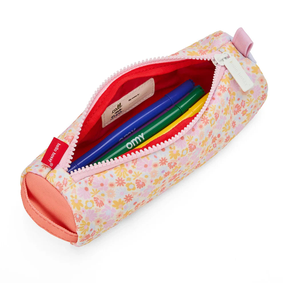 Trousse scolaire retro flowers