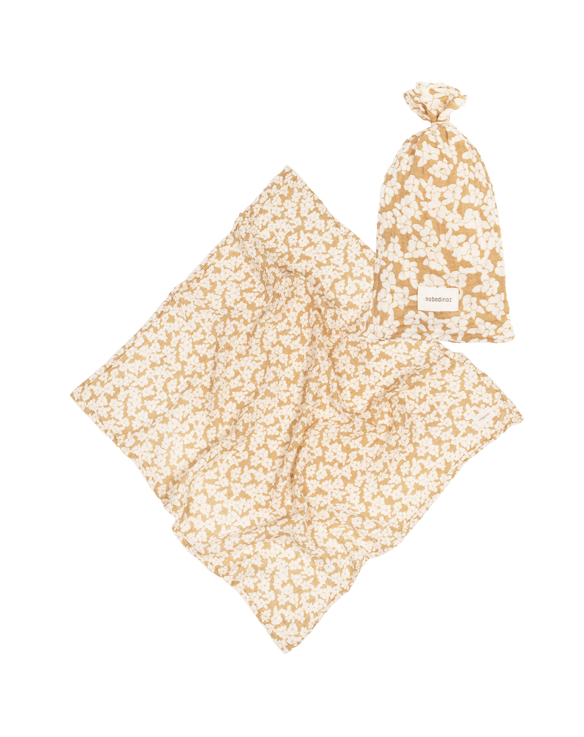 LANGE WABI-SABI EN DOUBLE GAZE DE COTON LAVÉ - Golden brown sakura