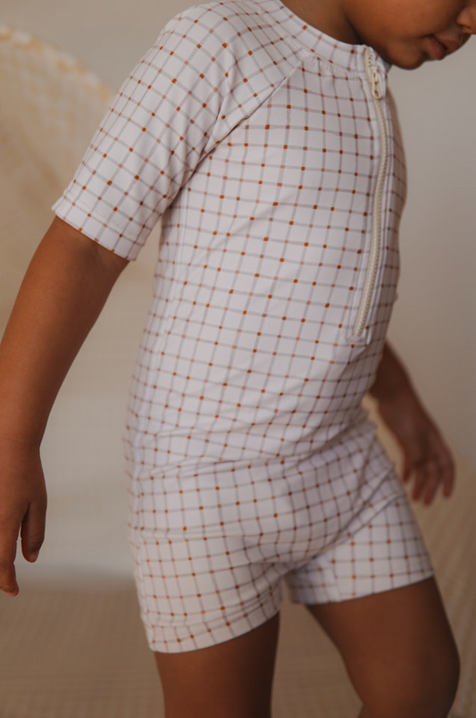 Maillot de bain intégral UV50 protection Organic Squares