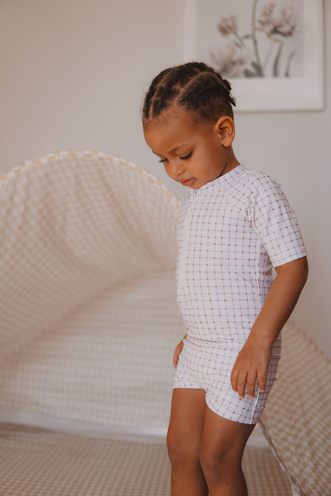 Maillot de bain intégral UV50 protection Organic Squares