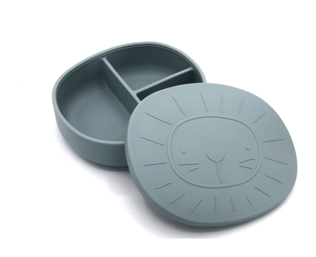 Boite à goûter silicone avec compartiments - Mr. Lion