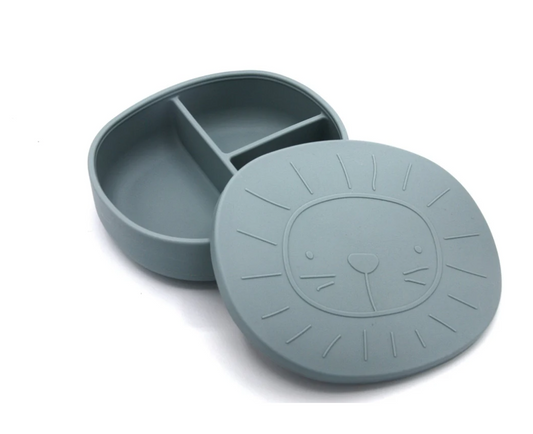 Boite à goûter silicone avec compartiments - Mr. Lion