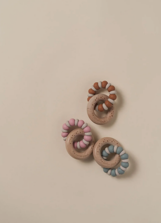 Jouet de dentition bois & silicone