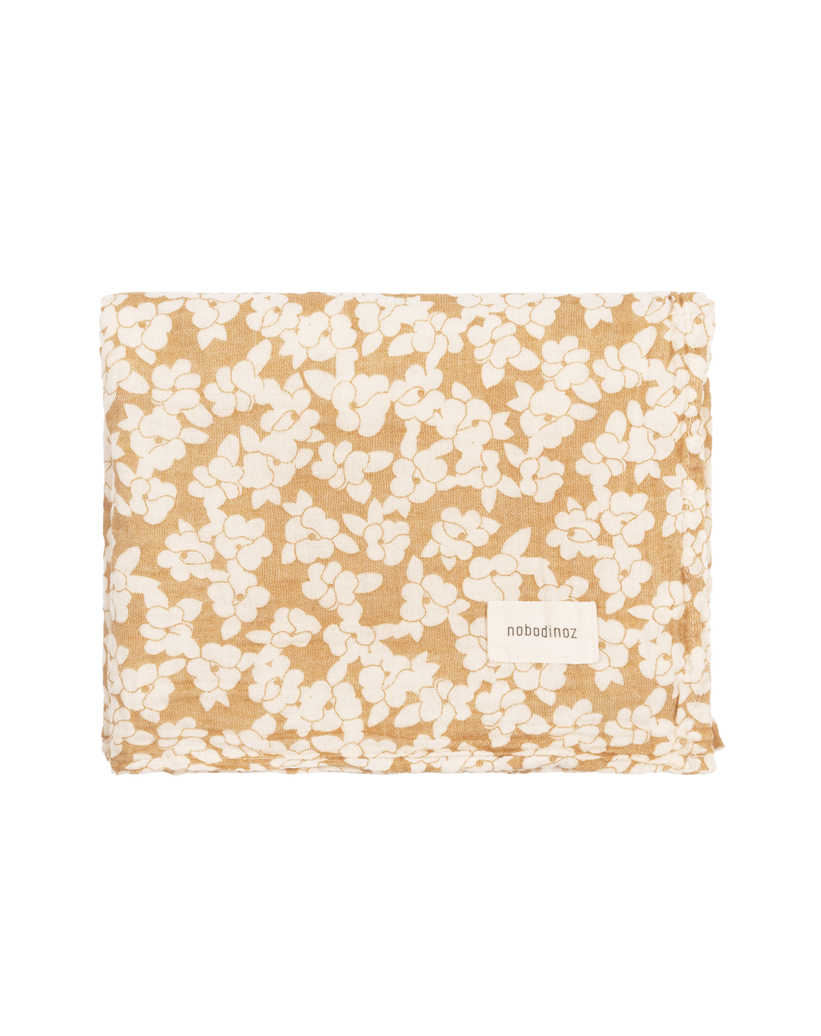 LANGE WABI-SABI EN DOUBLE GAZE DE COTON LAVÉ - Golden brown sakura