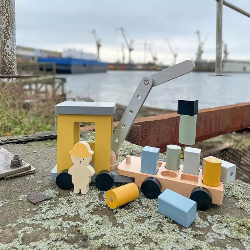 Camion grue avec aimant