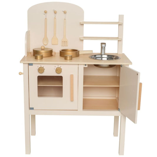 Cuisinière en bois crème