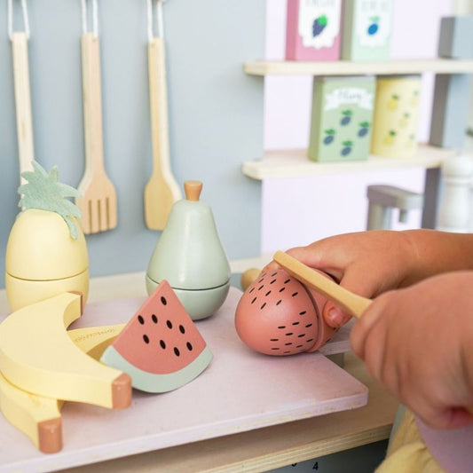 Fruits à couper en bois