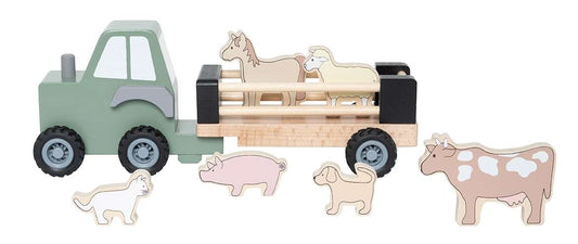 Camion animaux de la ferme en bois