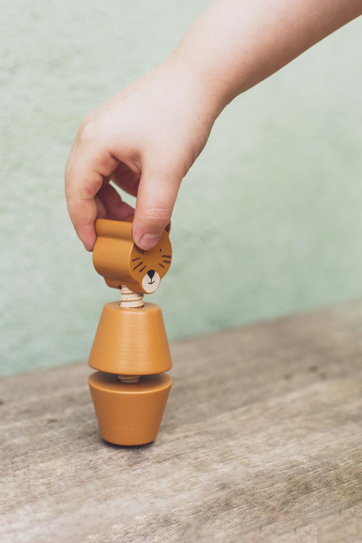 Animaux à vis en bois